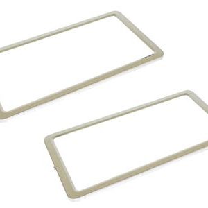 CORVETTE LICENSE PLATE FRAME / BEZEL - CLIP-ON STAINLESS STEEL - SET OF 2