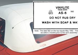 1956-1958 SOFT TOP/CONVERTIBLE TOP DATED ORIGINAL SOFT TOP KIT (ND)