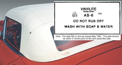 1960 SOFT TOP/CONVERTIBLE TOP ORIGINAL DATED TYPE (ND)