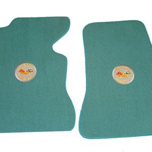 1956-1959 FLOOR MAT - DAYTONA CARPET WITH EMBROIDERED LOGO