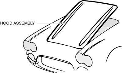 1959-1960 HOOD ASSEMBLY PRESSMOULDED (ND)