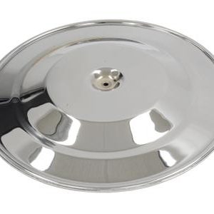 1963-1964 CORVETTE AIR CLEANER COVER - 327 CHROME WITH RED SILK SCREEN