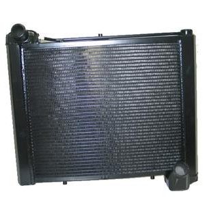 1961-1962 DEWITTS?RADIATOR - ALUMINUM DIRECT FIT - REPLACEMENT - BLACK PAINTED