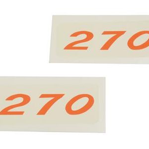 1957-1961 DECAL - VALVE COVER 2" X 4" BBL WITH CAM 270 HORSEPOWER RED