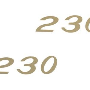 1958-1961 DECAL - VALVE COVER BASE ENGINE 230 GOLD