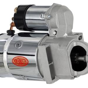 1955-1991 POWERMASTER OEM-STYLE STARTER STAGGERED MOUNT 168 TOOTH CHROME