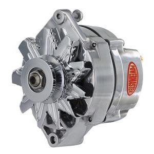 1963-1968 POWERMASTER 10DN STYLE ALTERNATOR 100 AMP 1V PULLEY POLISHED