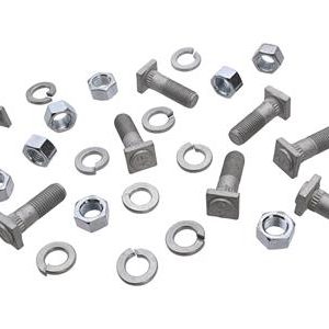 57-62 REAR AXLE FLANGE / BEARING RETAINER STUDS / BOLTS W/NUT & WASHERS