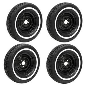 1953-1962 1?WHITEWALL AMERICAN CLASSIC RADIAL TIRES WITH WHEELS MOUNTED