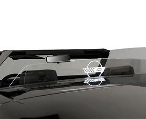 86-96 CLEAR CONVERTIBLE WIND RESTRICTOR / DEFLECTOR WITH C4 LOGO
