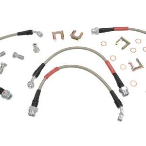 88-93 STAINLESS STEEL BRAIDED BRAKE HOSES - SET OF 4 * MADE IN USA *