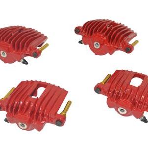 84-87 BRAKE CALIPER REBUILT RED POWDER COATED EXCHANGE SET OF 4