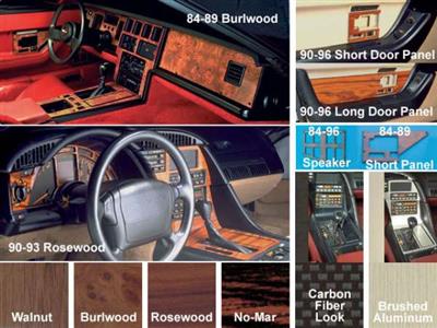 92-93 8 PIECE DELUXE PLUS II DASH KIT WOOD/CARBON FIBER/BRUSHED ALUMINUM