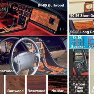 89 10 Piece Deluxe Plus 6 Speed Wood/Carbon Fiber Dash Kit