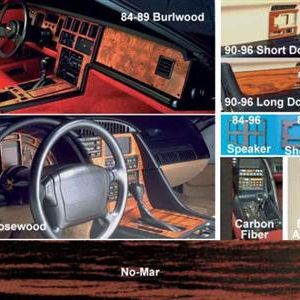 84-85 5 PIECE NO-MAR 4 SPEED WITH OD SWITCH ON CONSOLE DASH KIT
