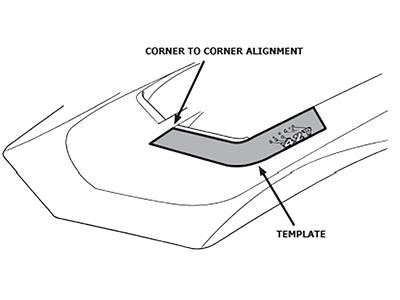 1968-1969 427 HOOD NUMBERS EMBLEMS LOCATION TEMPLATE