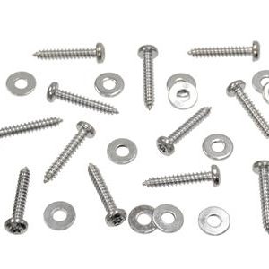 84-13 CHROME ENGINE COMPARTMENT / UNDERHOOD / INTERIOR DETAIL SCREWS (SET OF 14)