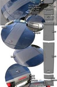 91-96 COUPE GRAND SPORT STRIPE KIT - 10 PIECES (ND)