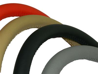 1967-1982 LEATHER STEERING WHEEL - CHROME 3 SPOKE *SPECIFY COLOR* - Image 6