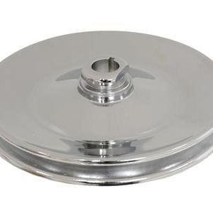63-74 CHROME POWER STEERING PUMP PULLEY - PRESS FIT WITH KEYWAY