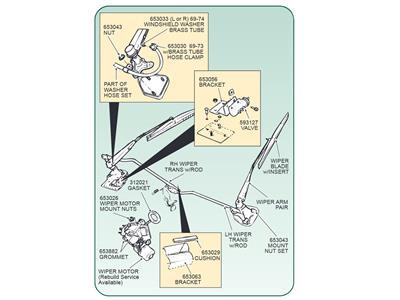 1968-1972 WINDSHIELD WIPER DOOR VACUUM SWITCH - VALVE ON FIREWALL - Image 5